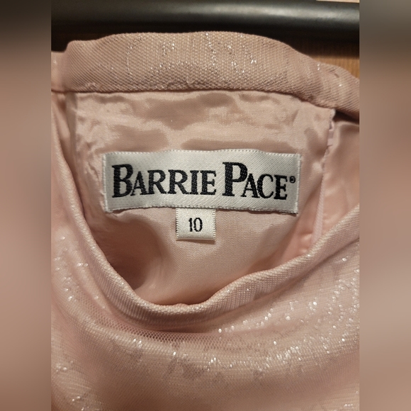 2 piece vintage blush pink shimmery outfit Barrie Pace size 10 - Picture 3 of 11